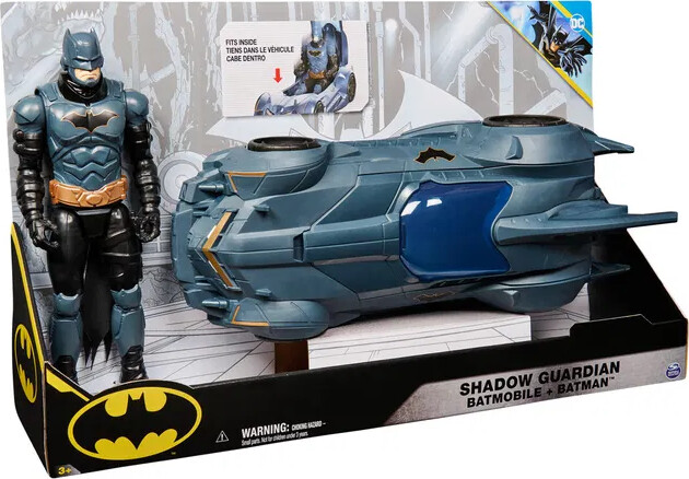 Batman - Dc Shadow Guardian - Batmobil Med Figur - 30 Cm