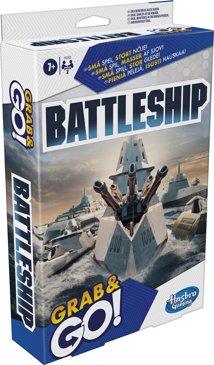 Battleship - Grab Go - Sænke Slagskibe Spil - Hasbro F8252