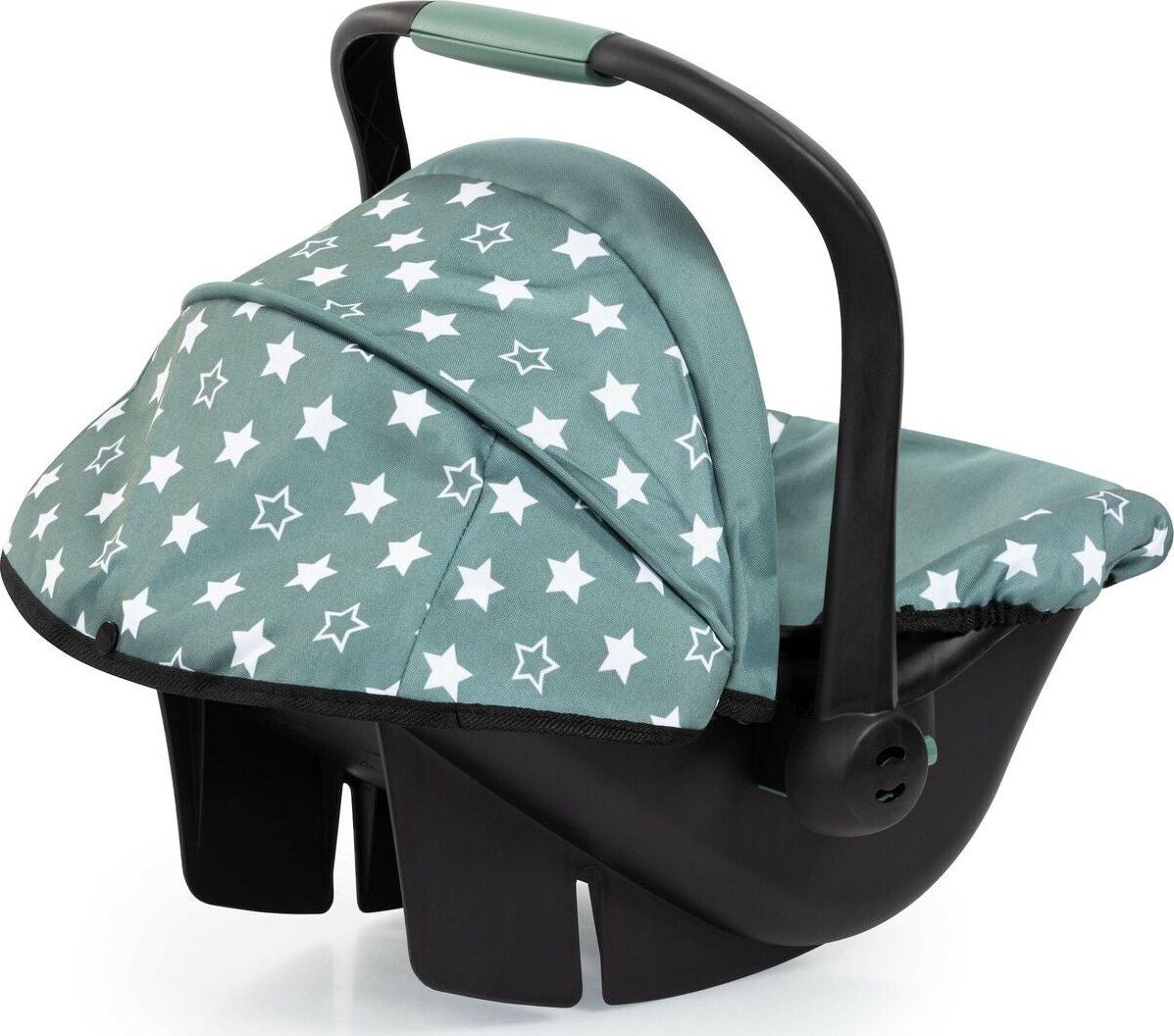 Bayer - Dukke Autostol Med Kaleche - Deluxe - Grøn Med Stjerner