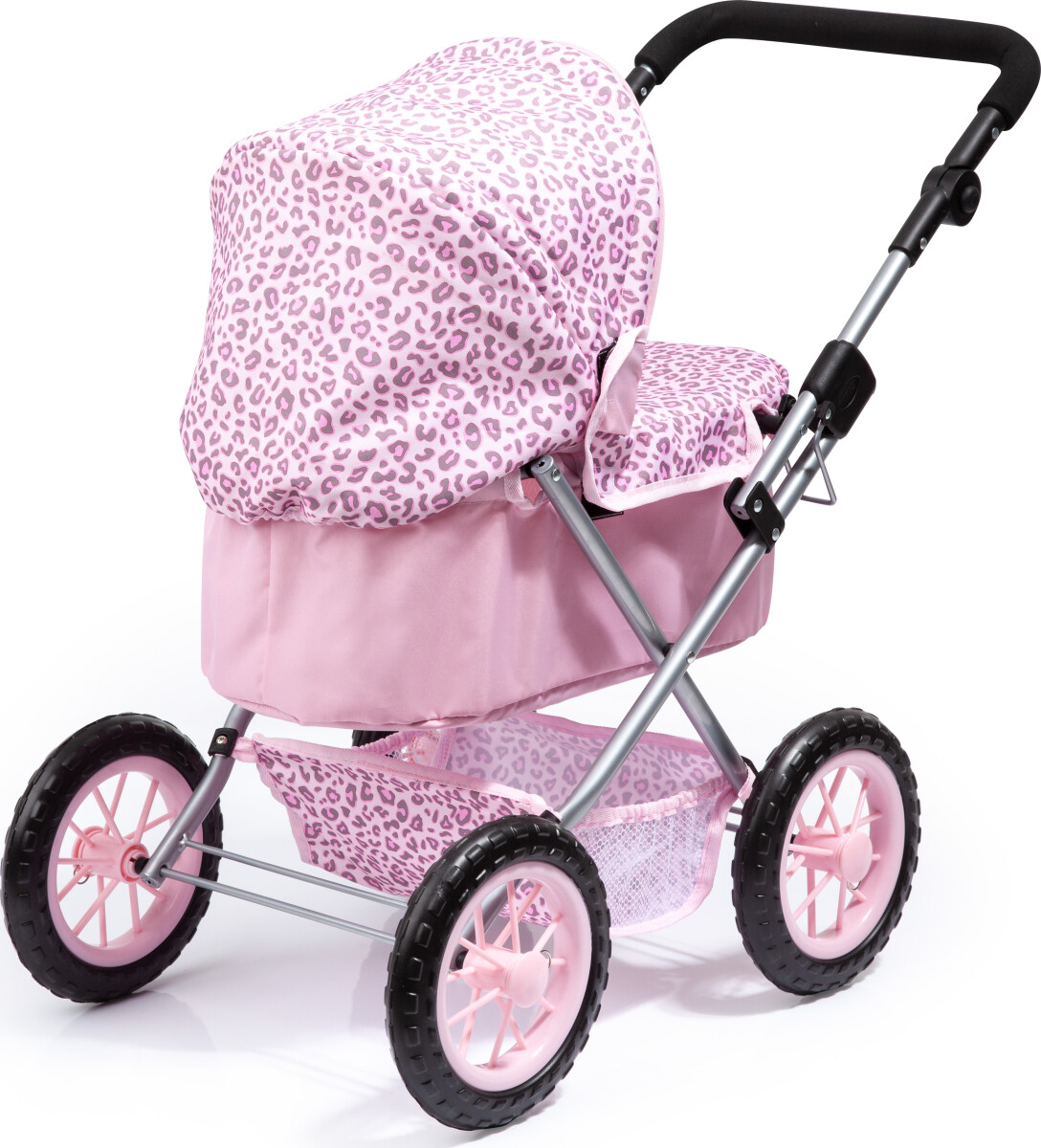 Bayer - Dukkevogn Med Kaleche Indkøbskurv - Trendy - Pink