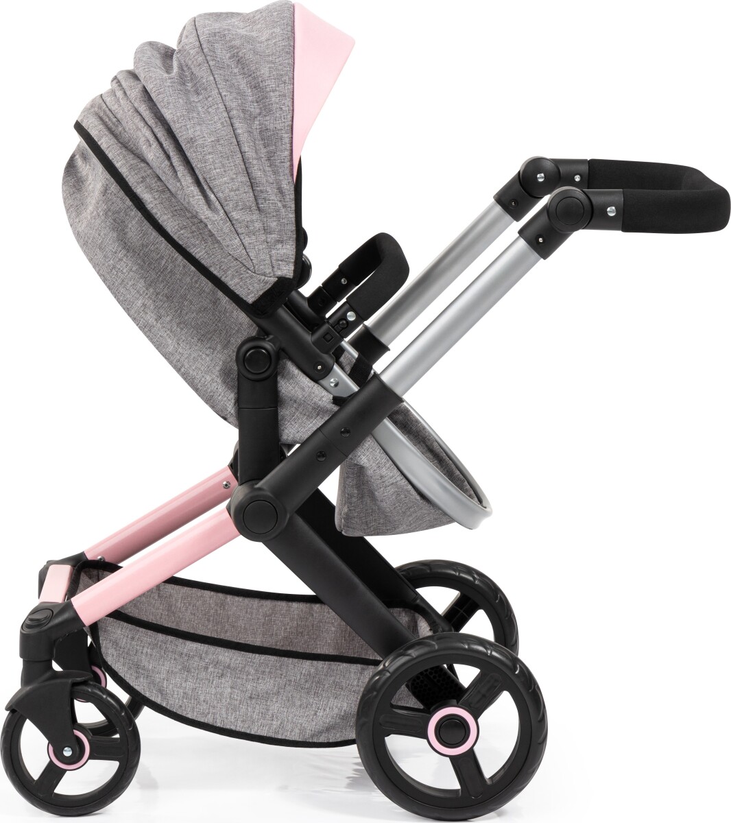 Bayer - Dukkevogn Mega Sæt - Xeo - Grå Og Pink