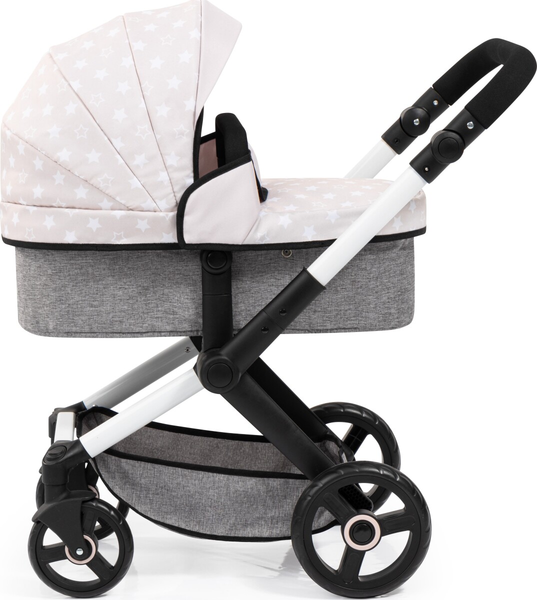 Bayer - Dukkevogn Med Drejehjul Og Taske - Xeo Stars - Grå