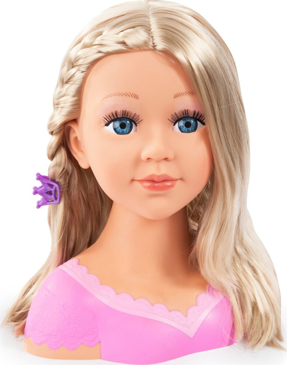 Bayer - Frisør -Og Sminkehoved Med Tilbehør - Lyst Hår