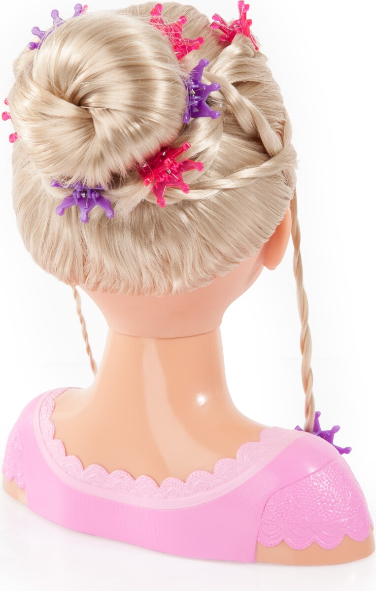 Bayer - Frisør -Og Sminkehoved Med Tilbehør - Lyst Hår