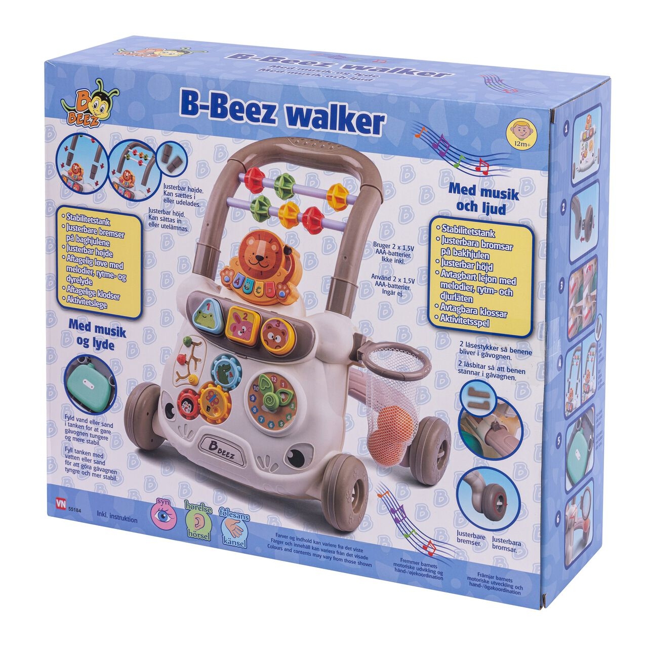 B-Beez - Walker - Aktivitetsgåvogn Med Musik Og Lyde - Vn 55184