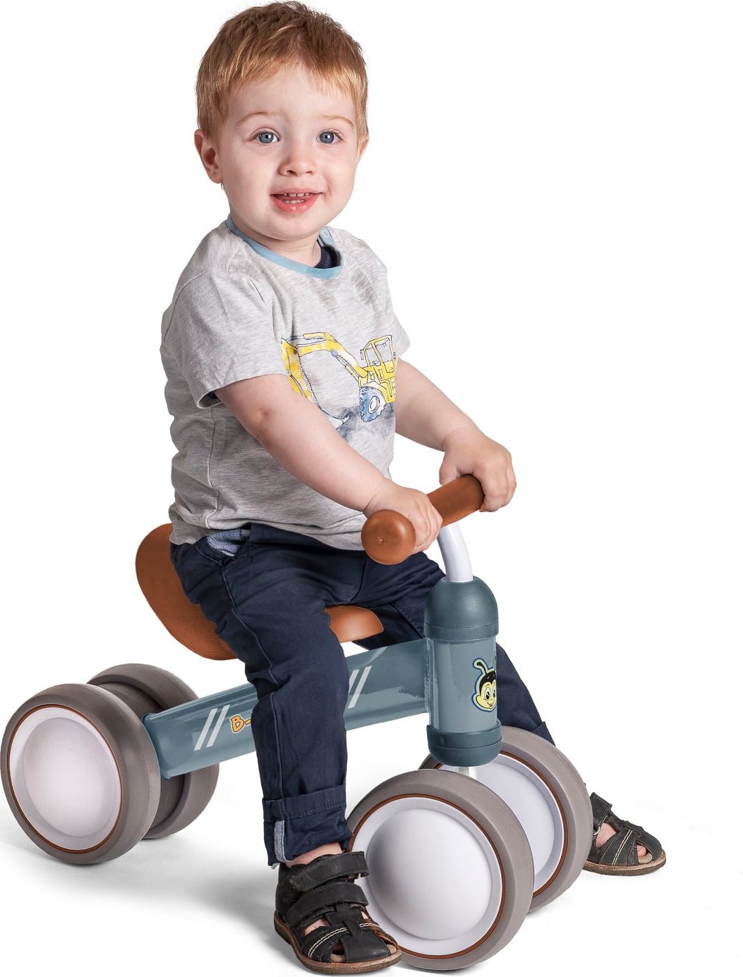 B-Beez - Gåcykel Med 4 Hjul - Grå - Vn 5541114