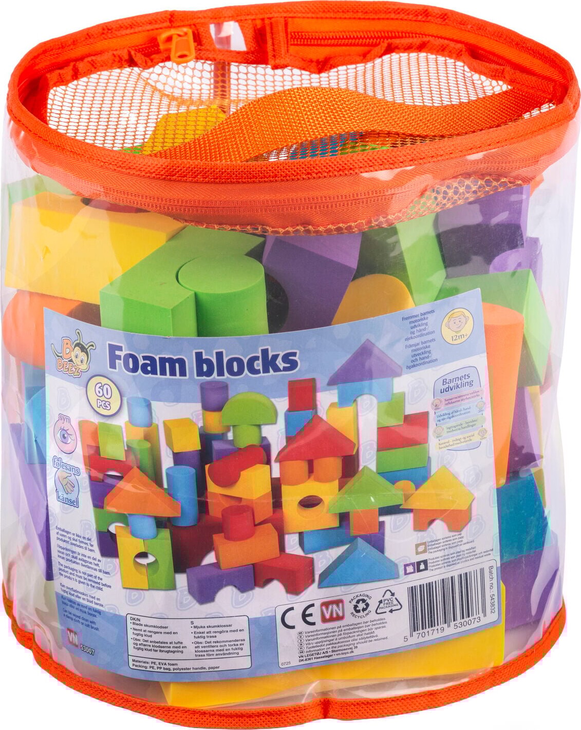 B-Beez - Skumklodser Til Børn - 60 Dele - Vn 53007