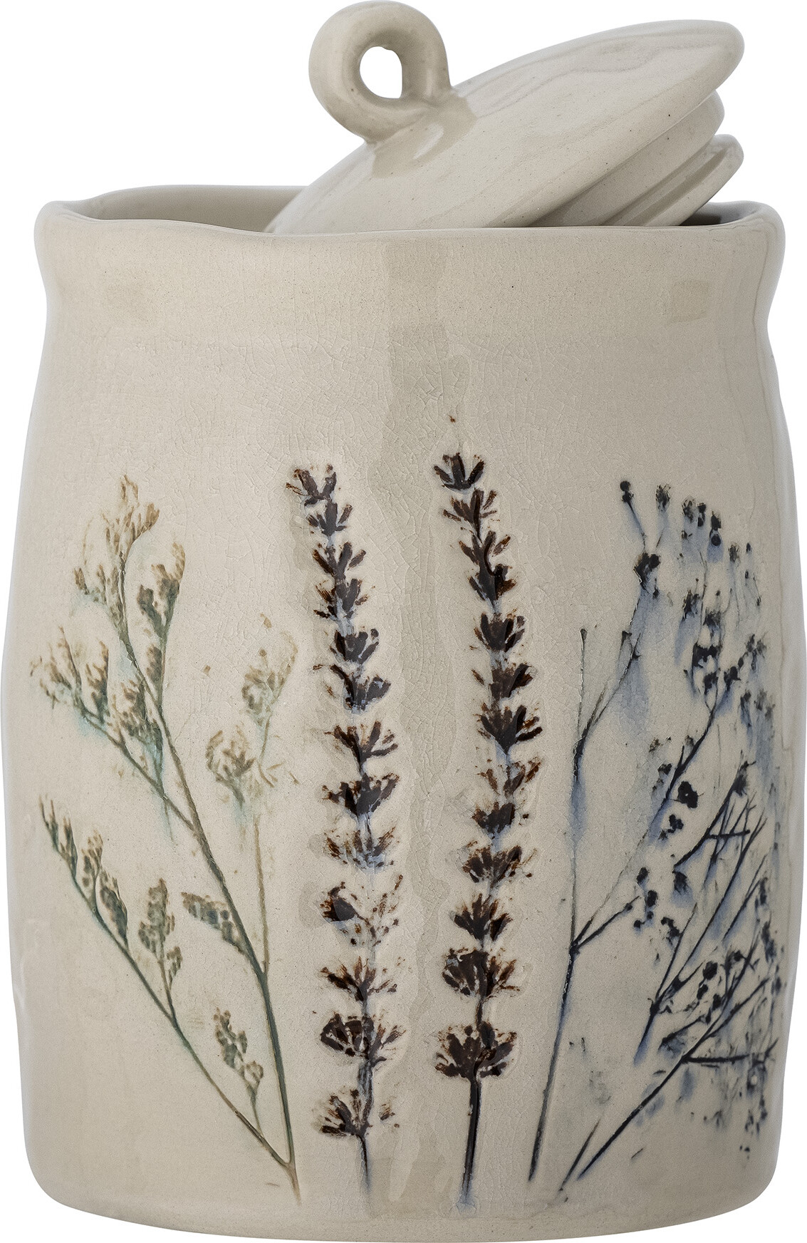 Bloomingville - Bea Krukke Med Låg - Natur - Stentøj Keramik