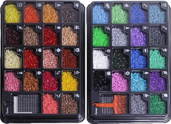 Beady Create Perler - Perlesæt Med 10800 Perler Og 4 Perleplader
