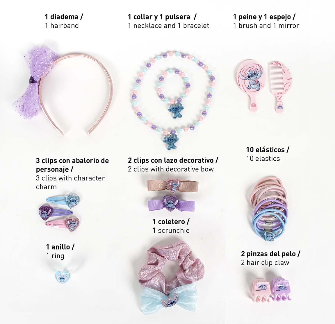 Stitch - Beautyboks Til Børn - 24 Dele