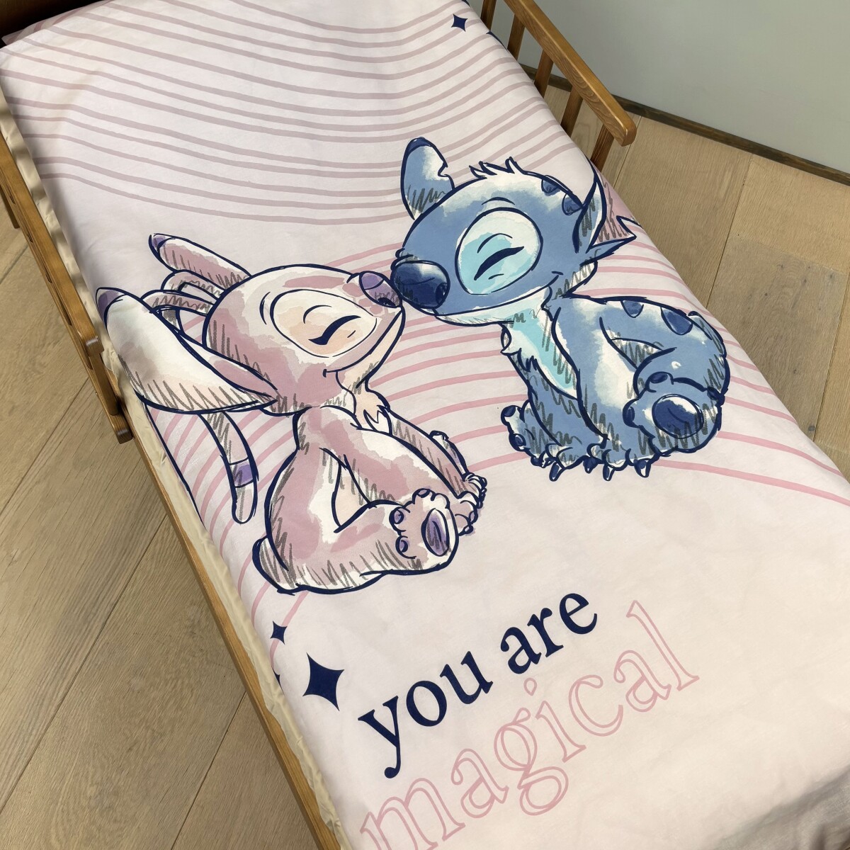 Stitch Angel Sengetøj - 100X140 Cm - Junior Str - Magical