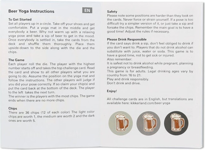 Beer Yoga Kort Spil