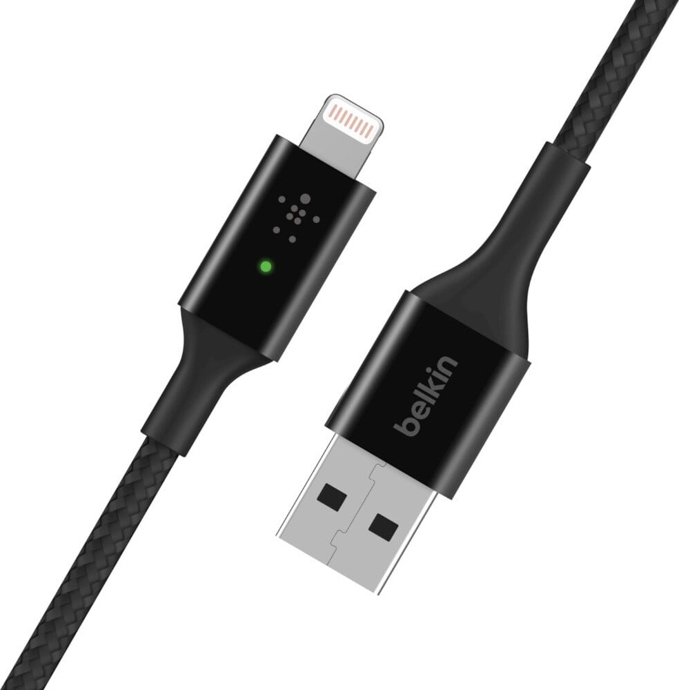 Belkin - Boost Charge Kabel - Smart Led Usb-A Til Lightning - 1 2 M - Sort