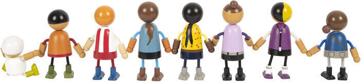 Dukker Til Dukkehus - Familie Med Baby - Træ - 8 Stk - Small Foot