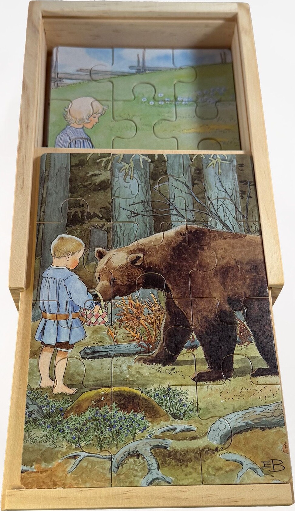 Elsa Beskow - Puslespil I Træ - 4 Puslespil I Æske