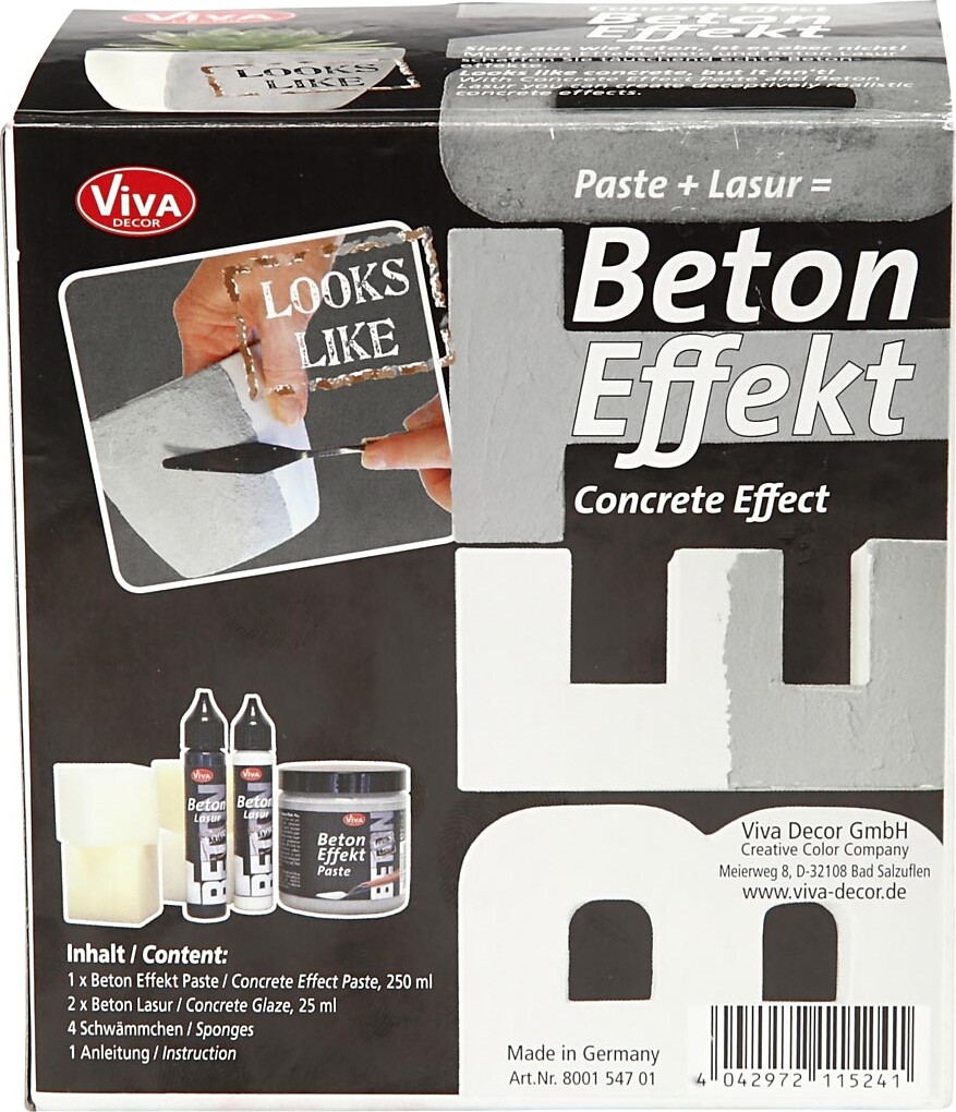 Beton Effekt Paste Sæt - Grå - Viva Decor