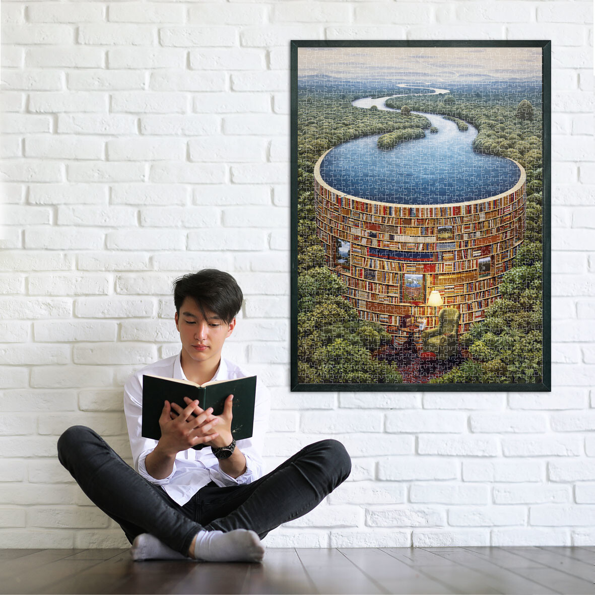 Clementoni Puslespil - Bibliodame - High Quality - 1000 Brikker