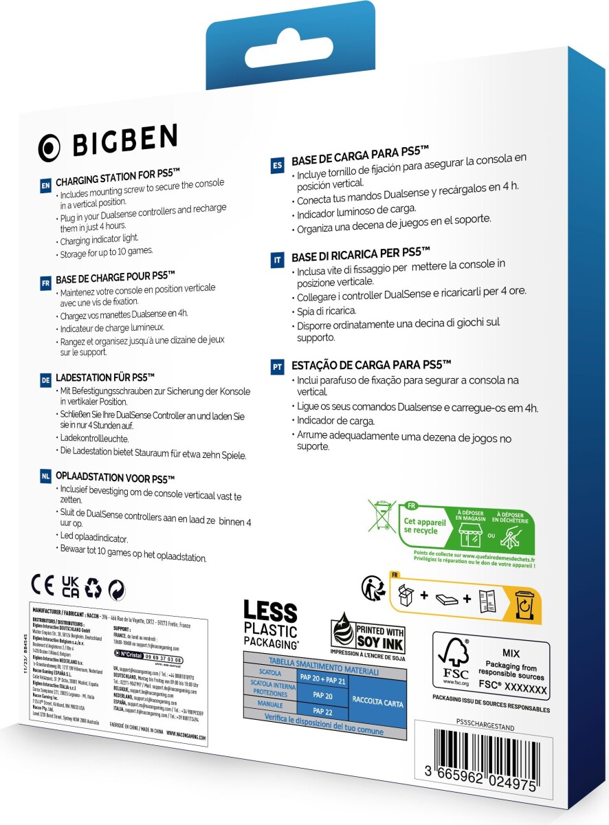 Bigben Stand And Charge Ps5