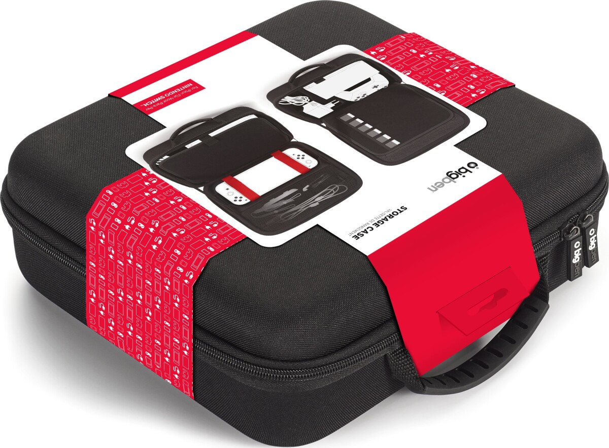 Bigben Storage Case Black Hard Case For Switch Including Docking Station