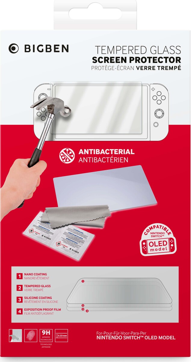 Bigben Tempered Glass Screen Protector - Switch Oled