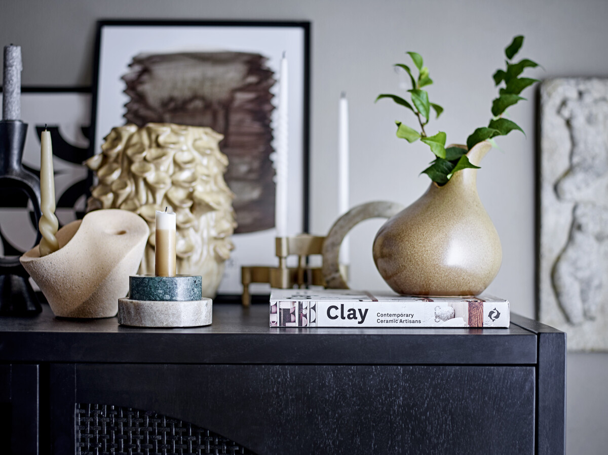 Bloomingville - Bijan Lysestage - Sort - Polyresin
