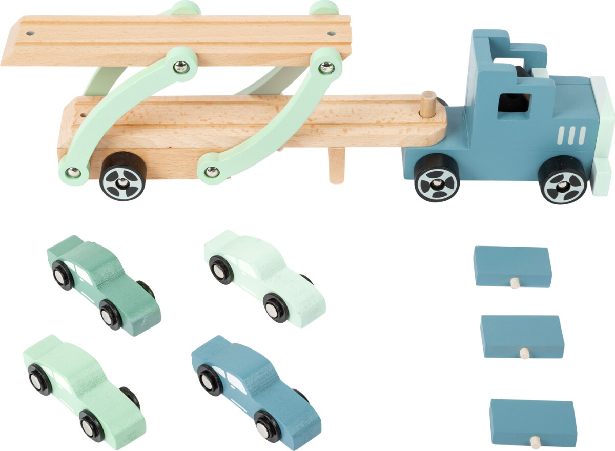 Biltransporter Legetøj Med 4 Biler - Træ - Chicago - Small Foot