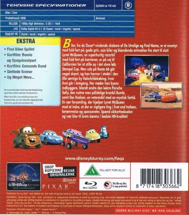 Disney Biler Cars - Disney Pixar