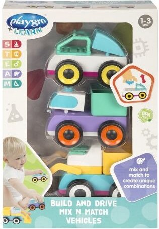 Biler Fra Playgro - Build And Drive - Mix Match