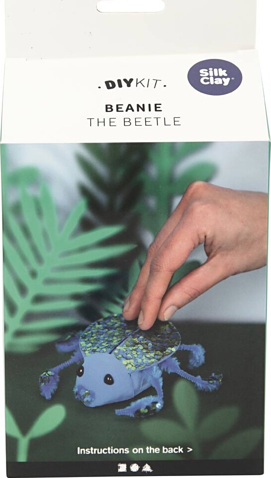 Silk Clay - Diy Kit - Billen Beanie - Blå