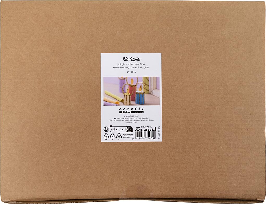 Bio-Glitter - Forskellige Farver - 46X27 Ml