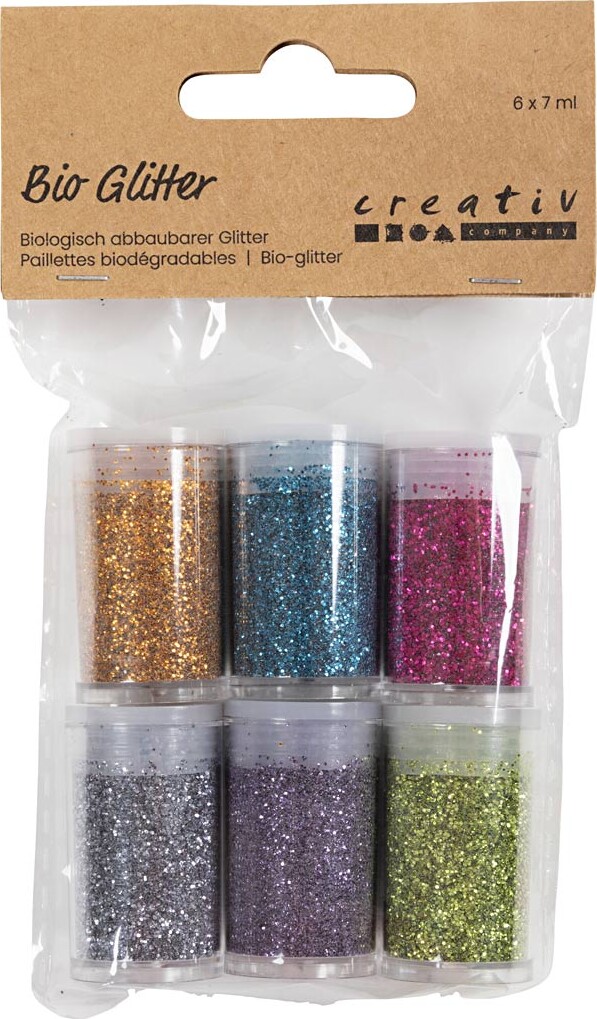 Bio-Glimmer - Assorterede Farver - 6X7Ml