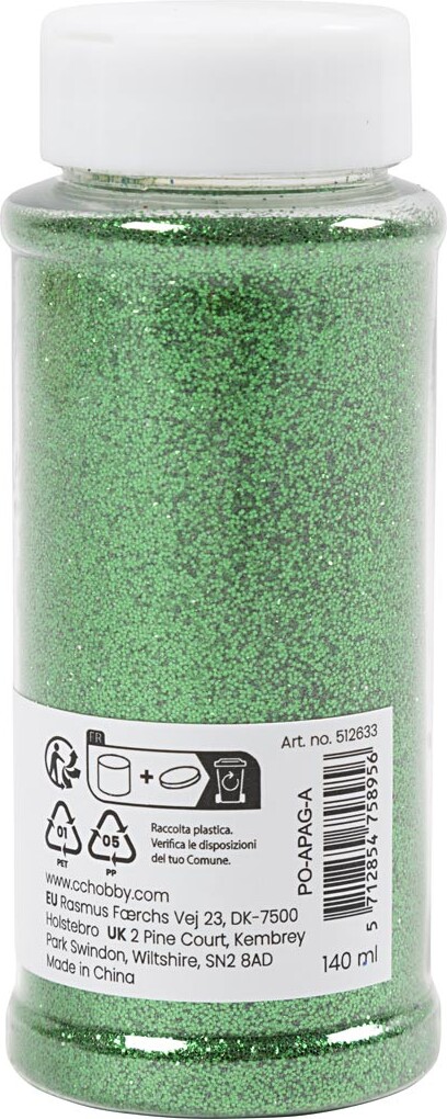 Bio-Glitter - Grøn - 140 Ml