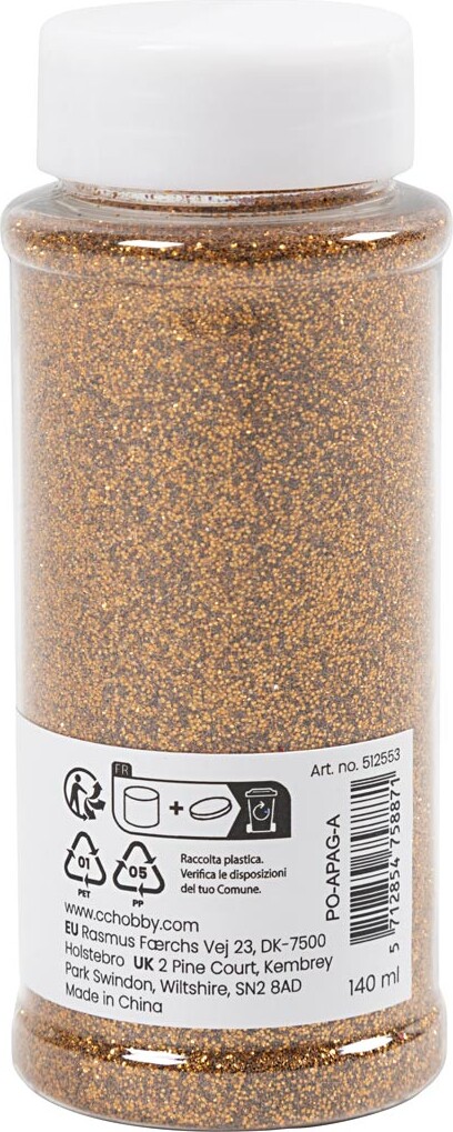 Bio-Glitter - Kobber - 140 Ml