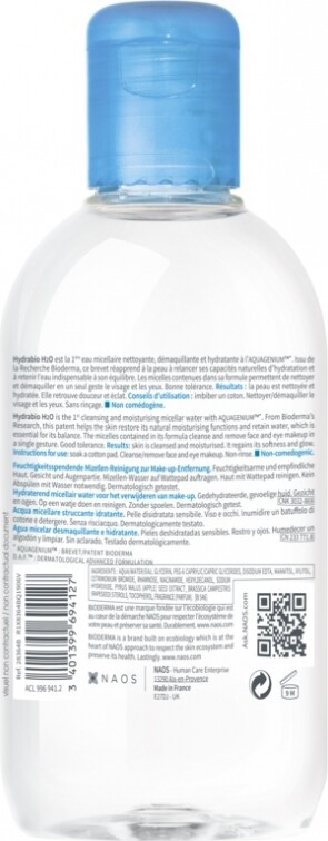 Bioderma Hydrabio H2O Micellar Solution - 250 Ml