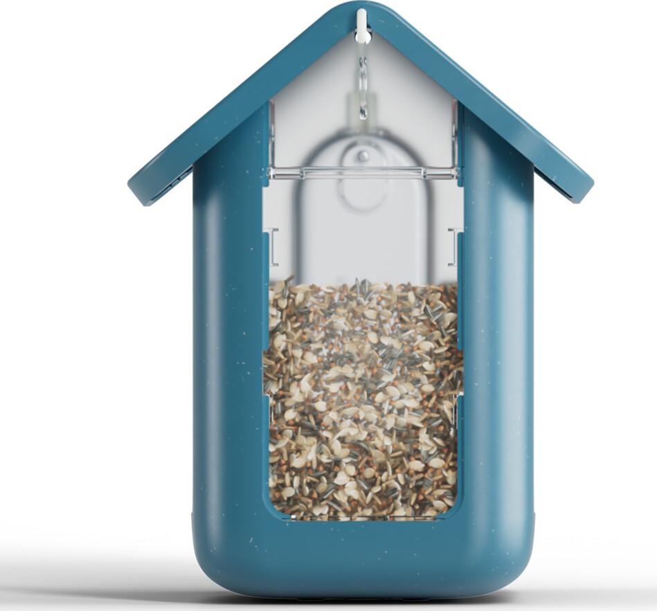 Birdbuddy - Smart Bird Feeder 20 Blå Med Solpaneler - Ai Artgenkendelser