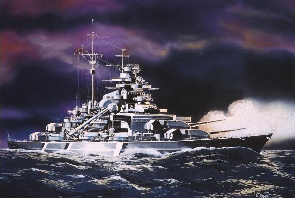 Revell - Bismarck Model Skib Byggesæt - 1 1200 - 05802