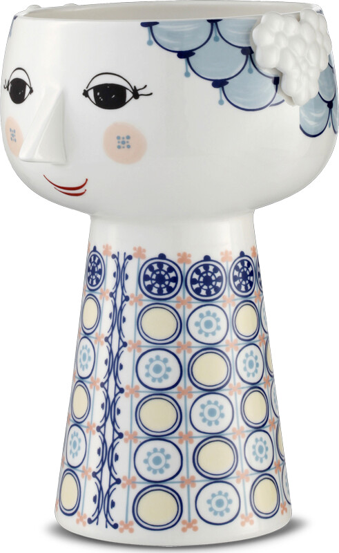 Bjørn Wiinblad - Eva Vase - Blå - 18 5 Cm
