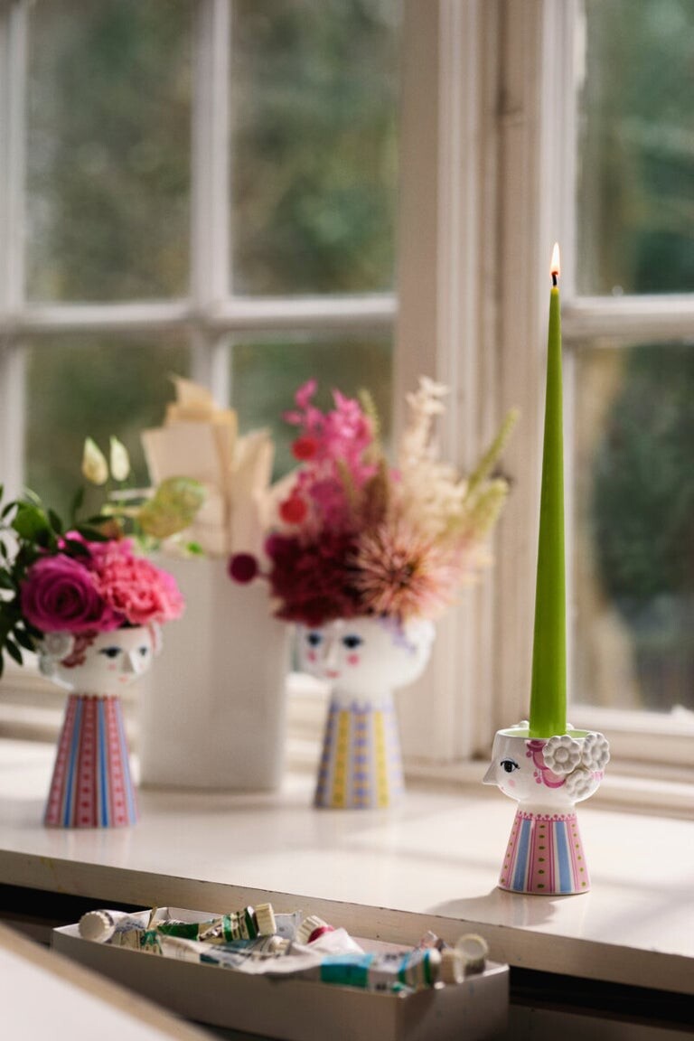 Bjørn Wiinblad - Eve Candle Holder 9 5Cm Pink