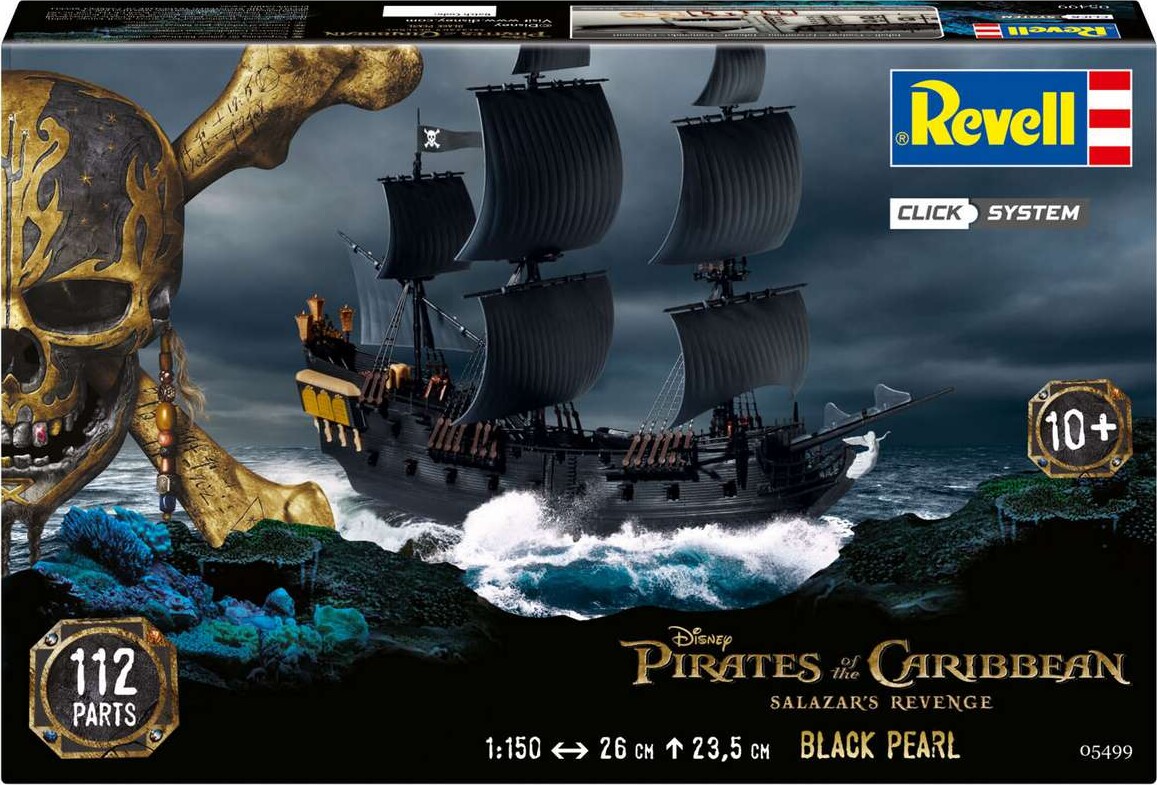 Revell - Pirates Of The Caribbean - Black Pearl Skib Byggesæt - 1 150 -