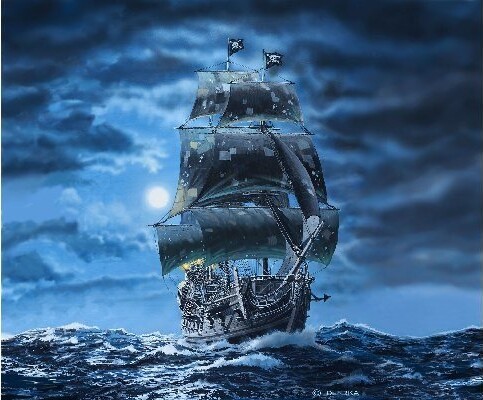 Revell 05699 - Pirates Black Pearl Byggesæt - Level 5 - 1 72