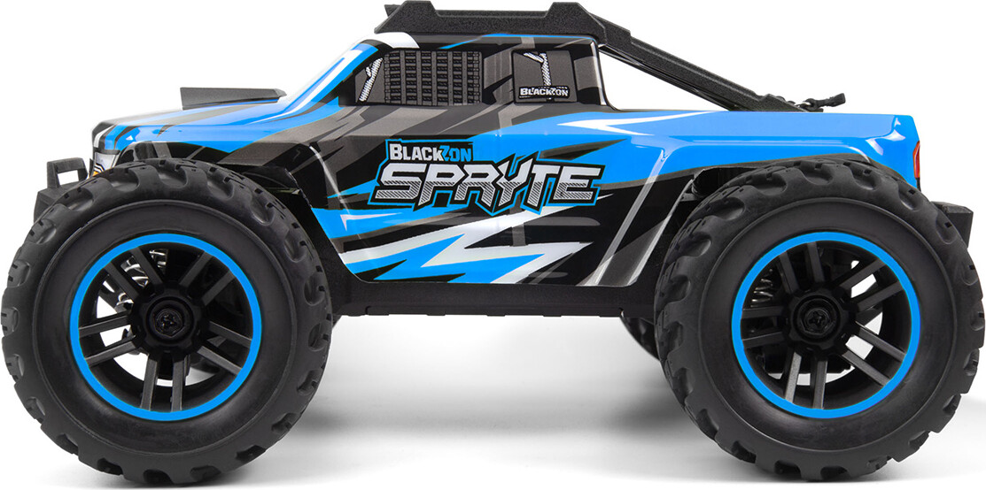 Blackzon - Rc Monster Truck Bil - Spryte Mt 120 4Wd - Blå