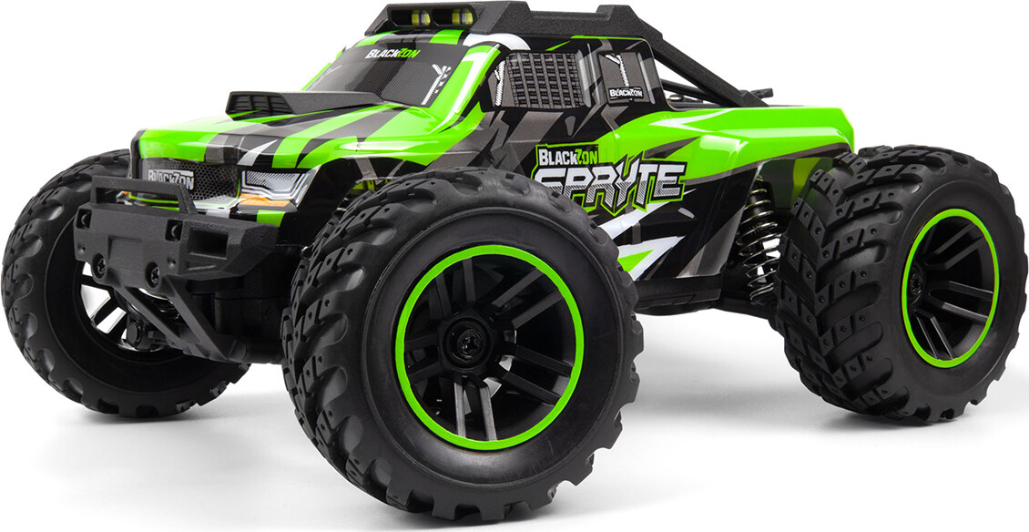Blackzon - Rc Monster Truck Bil - Spryte Mt 120 4Wd - Grøn