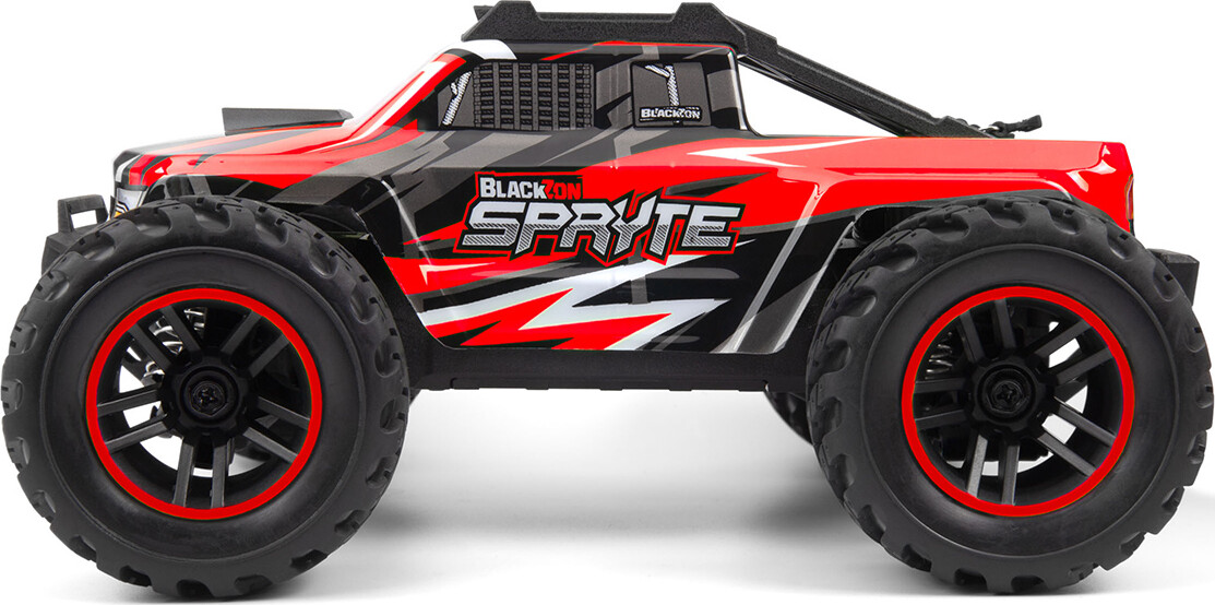 Blackzon - Rc Monster Truck Bil - Spryte Mt 120 4Wd - Rød