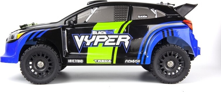 Blackzon - Vyper Rx 4Wd Rc Car - Samlet - Blå Grøn - 1 16 - 540282