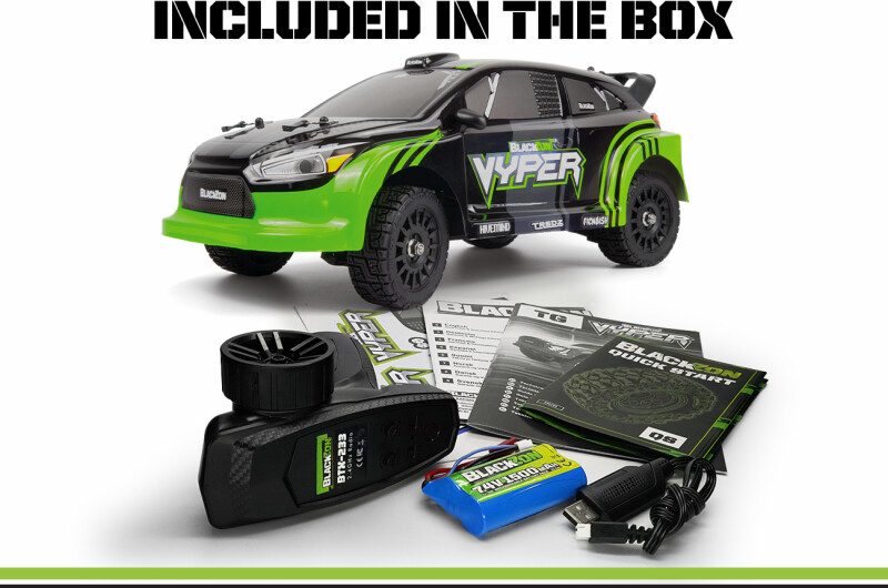 Blackzon - Vyper Rx 4Wd Rc Car - Samlet - Grøn - 1 16 - 540281