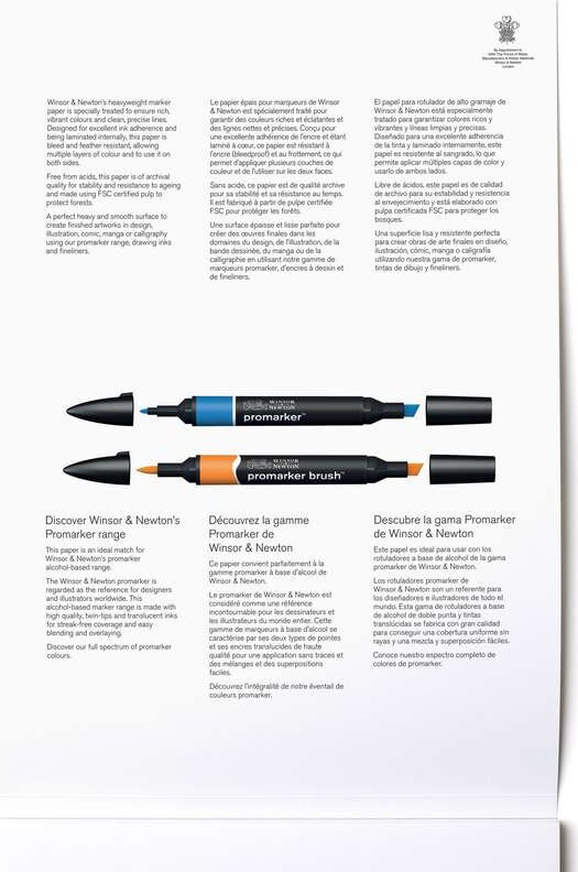 Tegneblok - A4 - Marker Heavy Weight - 25 Sider - Winsor Newton