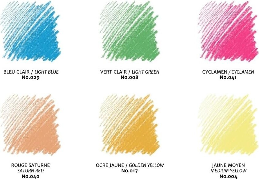 Pastel Farveblyanter - Lyse Toner - Conte A Paris - 6 Stk