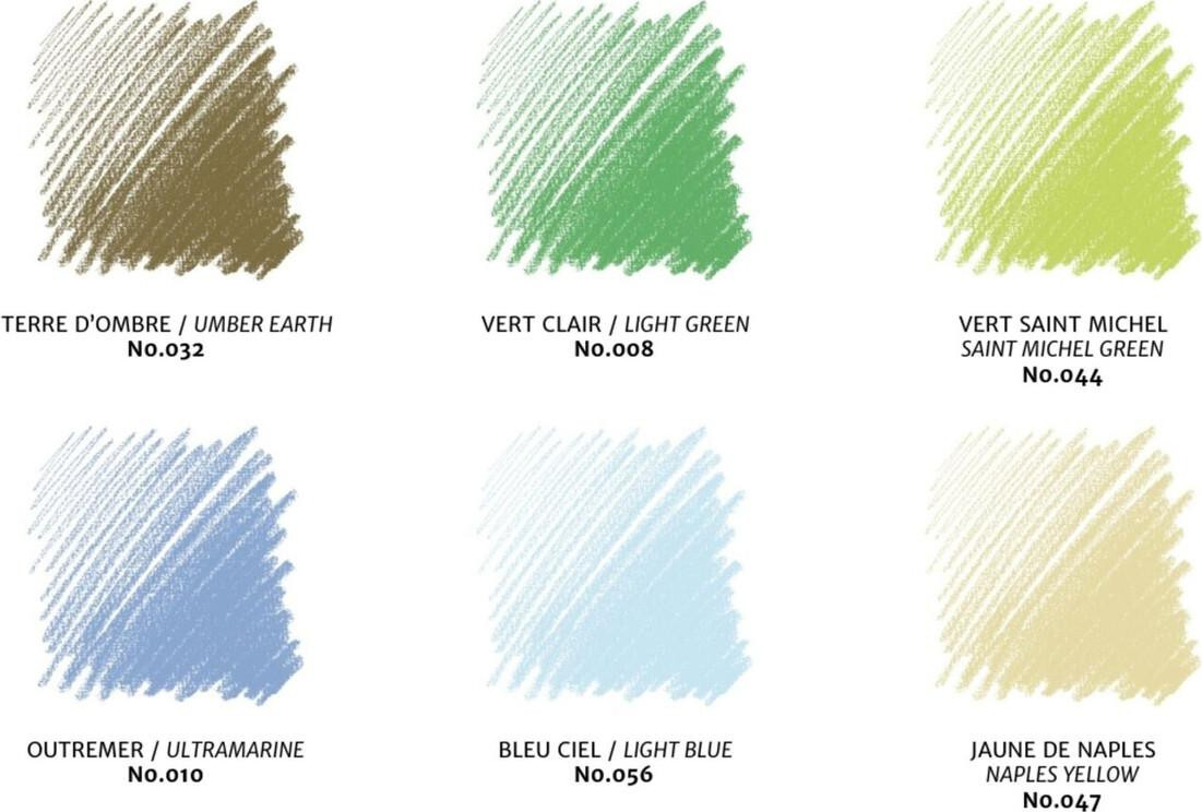 Pastel Farveblyanter - Landskab - Conte A Paris - 6 Stk