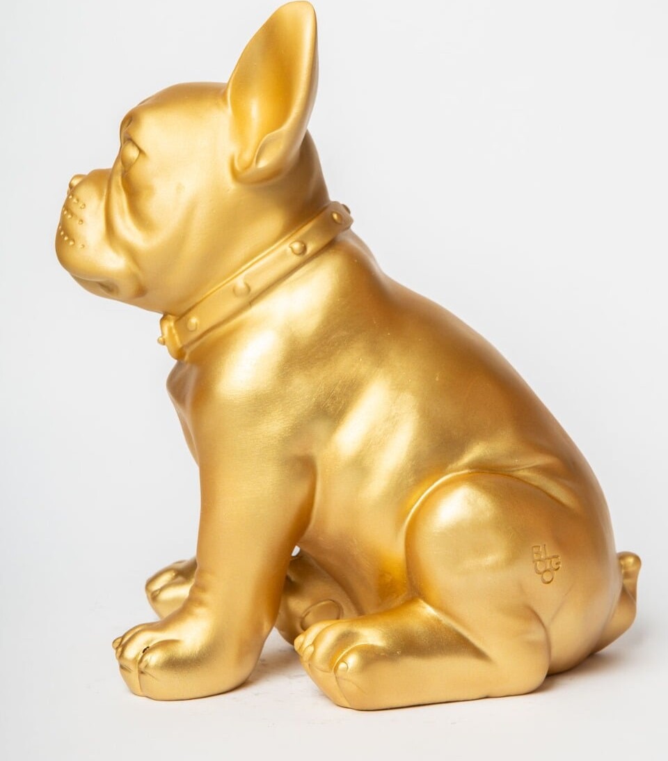 Blogo - Figur - Bulldog Ruggiero - Guld - Medium
