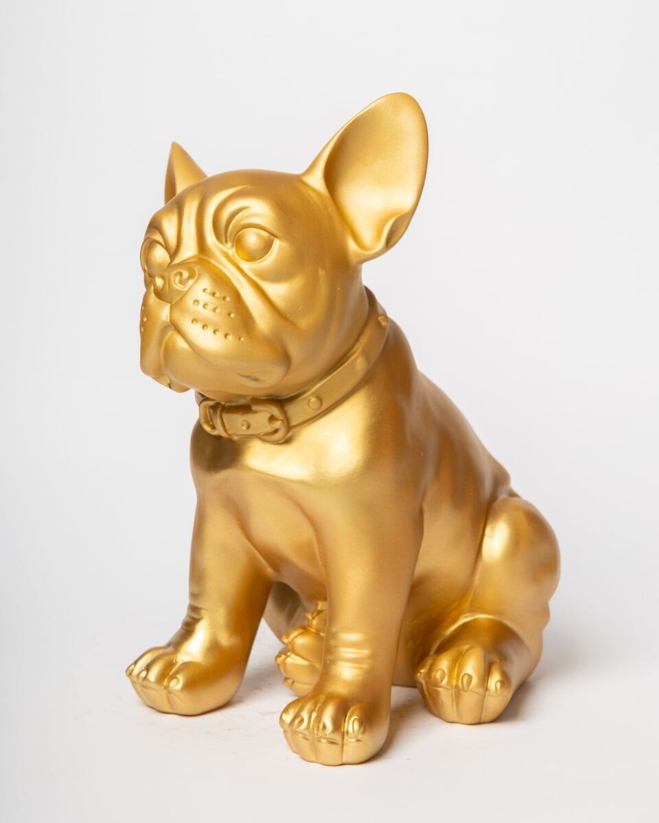 Blogo - Figur - Bulldog Ruggiero - Guld - Medium